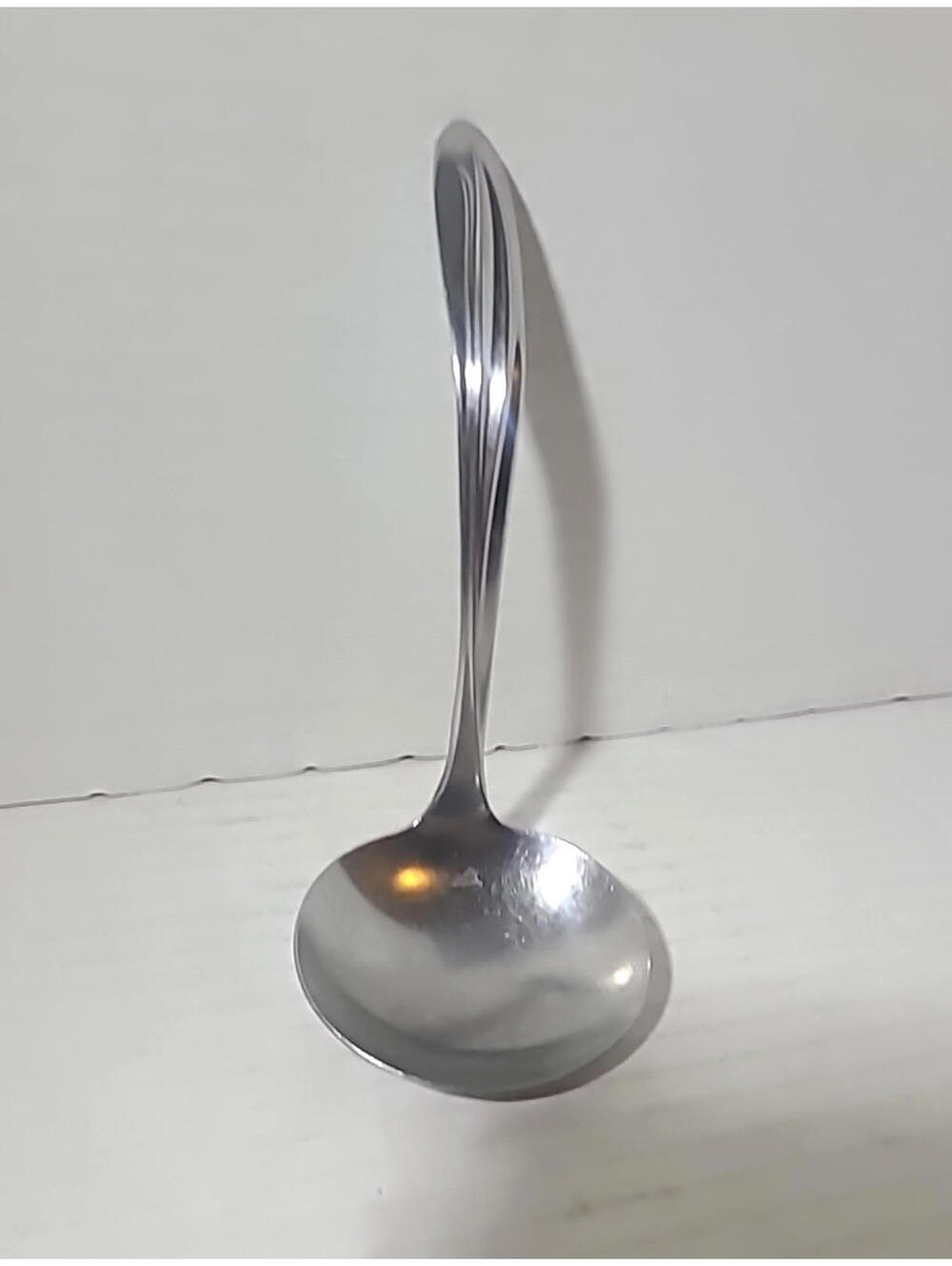 Vintage Superior Mid Century Modern Stainless Gravy Spoon Ladle 5.5" USA